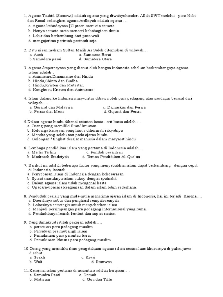 Agama Islam Disebut Juga Agama Tauhid Karena Mengajarkan