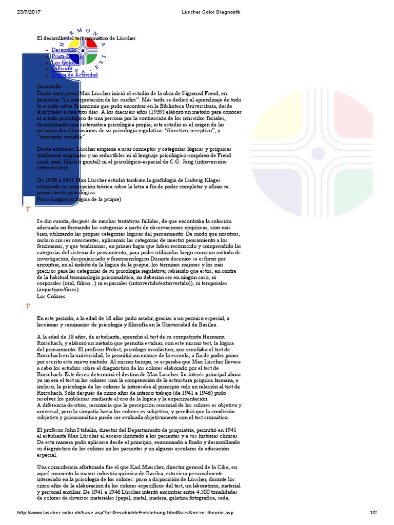 Lüscher Color Diagnostik