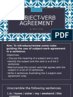 SUBJECT-VERB AGREEMENT