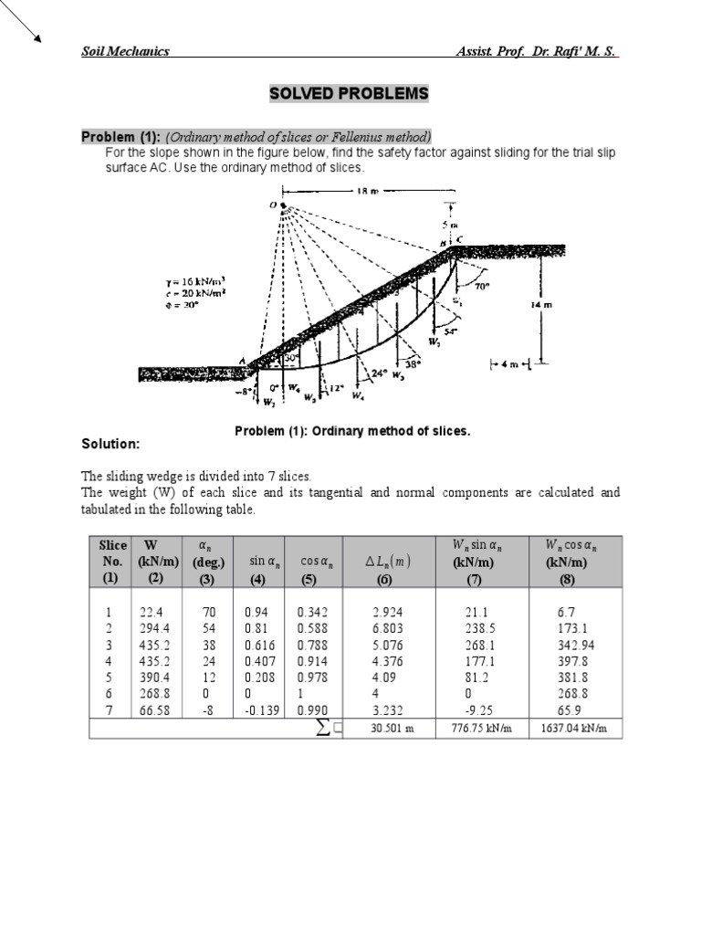 Slope Stability Analysis Techniques | PDF | Mechanical Engineering ...