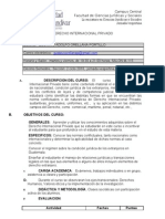 Programa Derecho Internacional Privado 2010