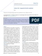 Anesthetic Consideration for Congenital Hydrocephalus