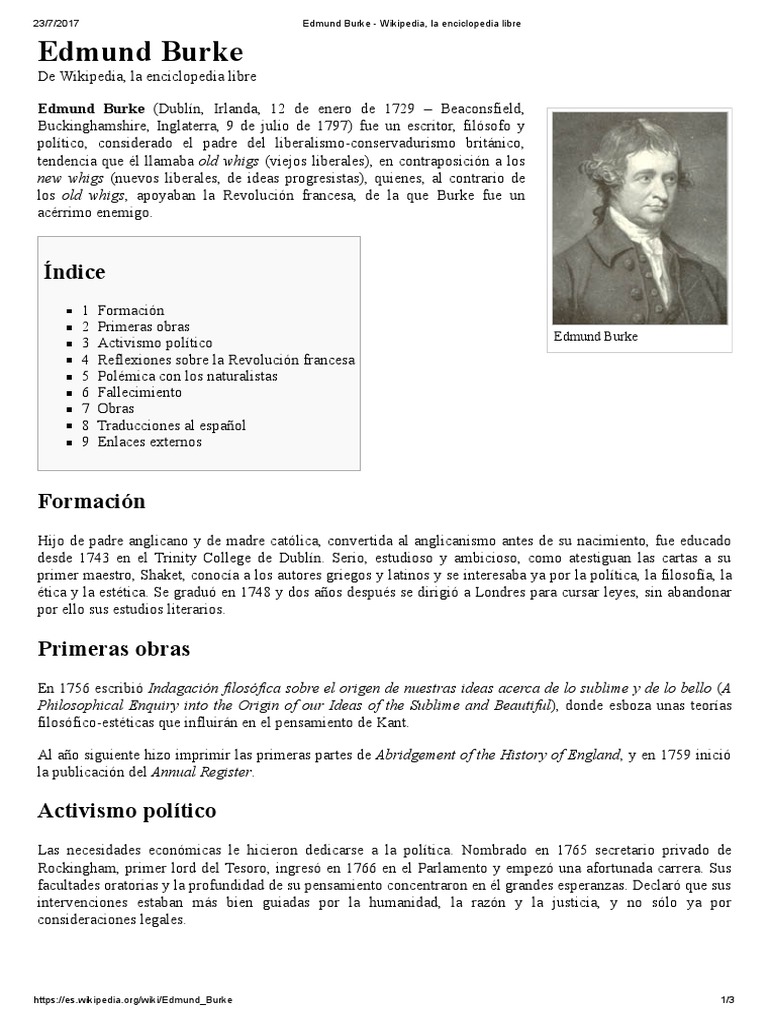 Burke | PDF | Edmund Burke | Filosofía