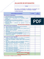 Autoevaluacion de Estudiantes Didactica de Comunicacion