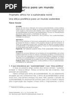 Etica Pprofetica Para Um Mundo Sustentável