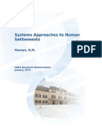 Systems Approach To Human Settlements