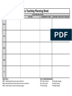 Coteaching Planning Template