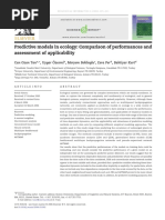 Predictive Models in Ecology: Comparison of Performances and Assessment of Applicability