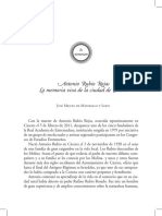 Antonio Rubio Rojas La Memoria de La Ciudad de Cáceres. in Memoriam Por José Miguel de Mayoralgo.. Boletín de La Real Academia de Extremadura