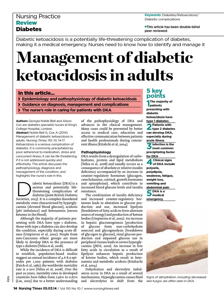 Management of Diabetic Ketoacidosis in Adults - Nursing - Times PDF ...
