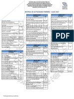 Calendario Actividades Febrero - Julio 2017