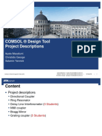 COMSOL Design Tool - Projects