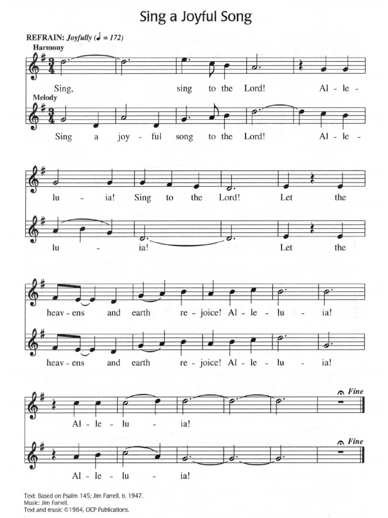 Sing A Joyful Song - Vocal.1 PDF | PDF