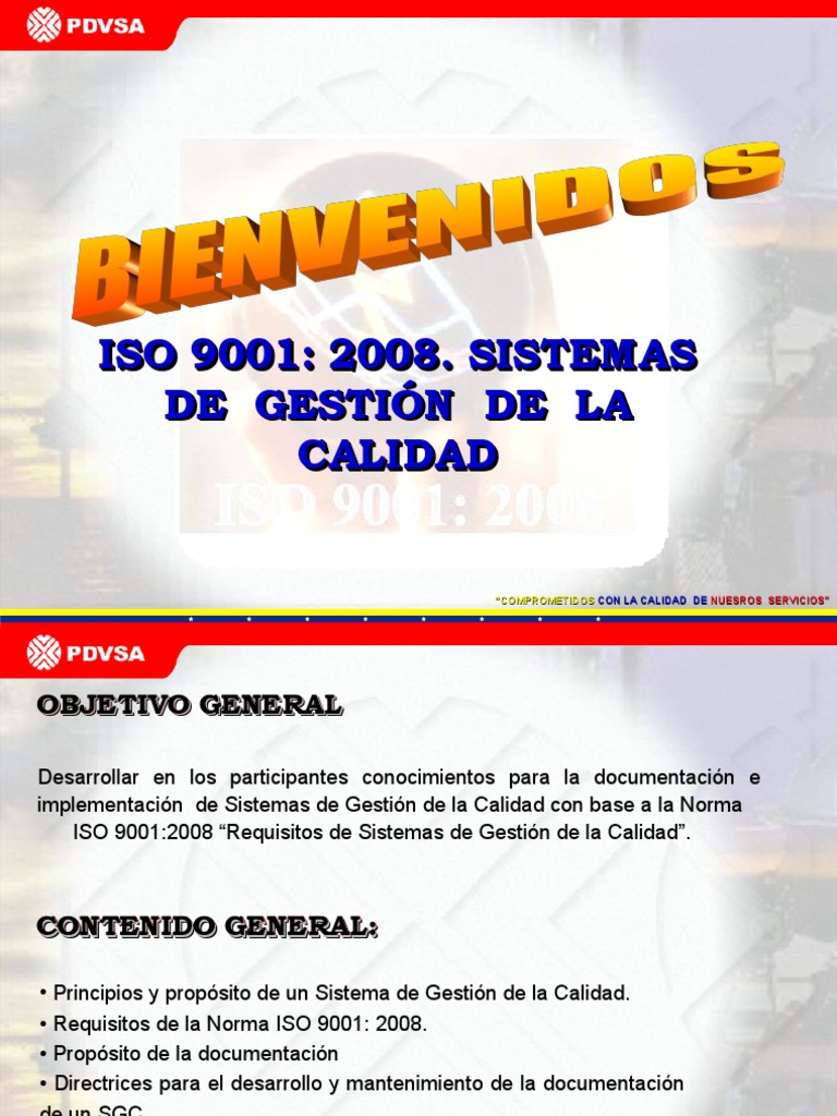 PRESENTACION Gestión de La Calidad Básico ISO 9001 | PDF | Gestión de ...
