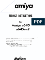 Mamiya M645 Service Manual