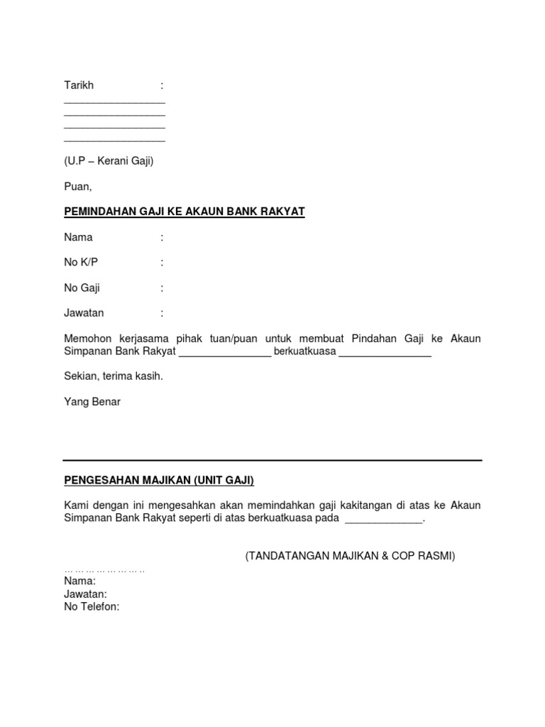 Surat Akuan Pengesahan Akaun Bank