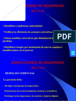 Inspecciones de seguridad NTC 4114 objetivos responsables frecuencia