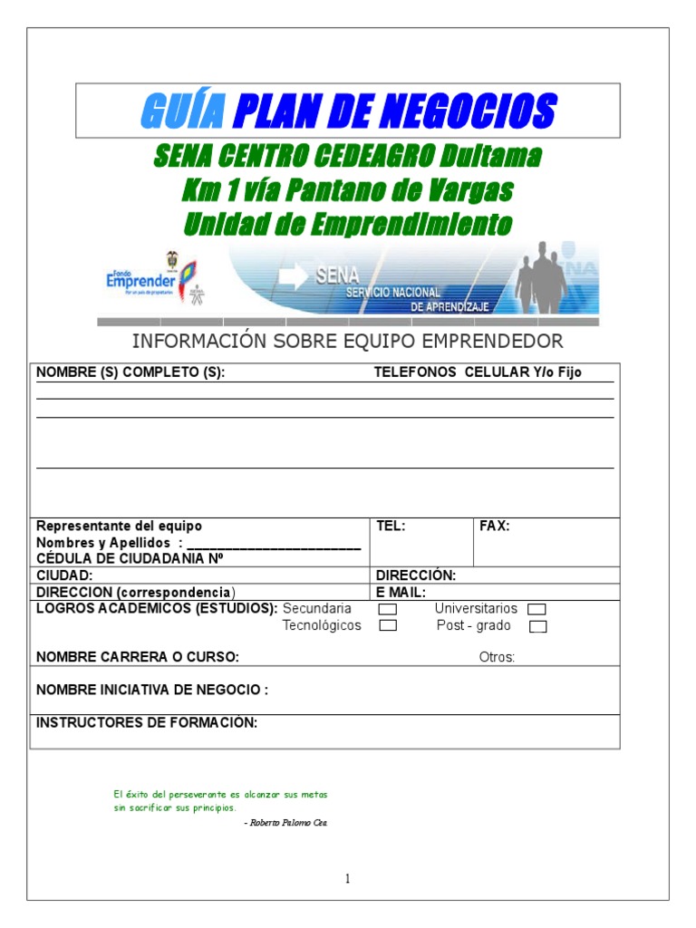 Formato Plan de Negocios  PDF  Producto (Negocio)  Distribución