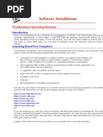 Software Installations: Workstation Operating Systems