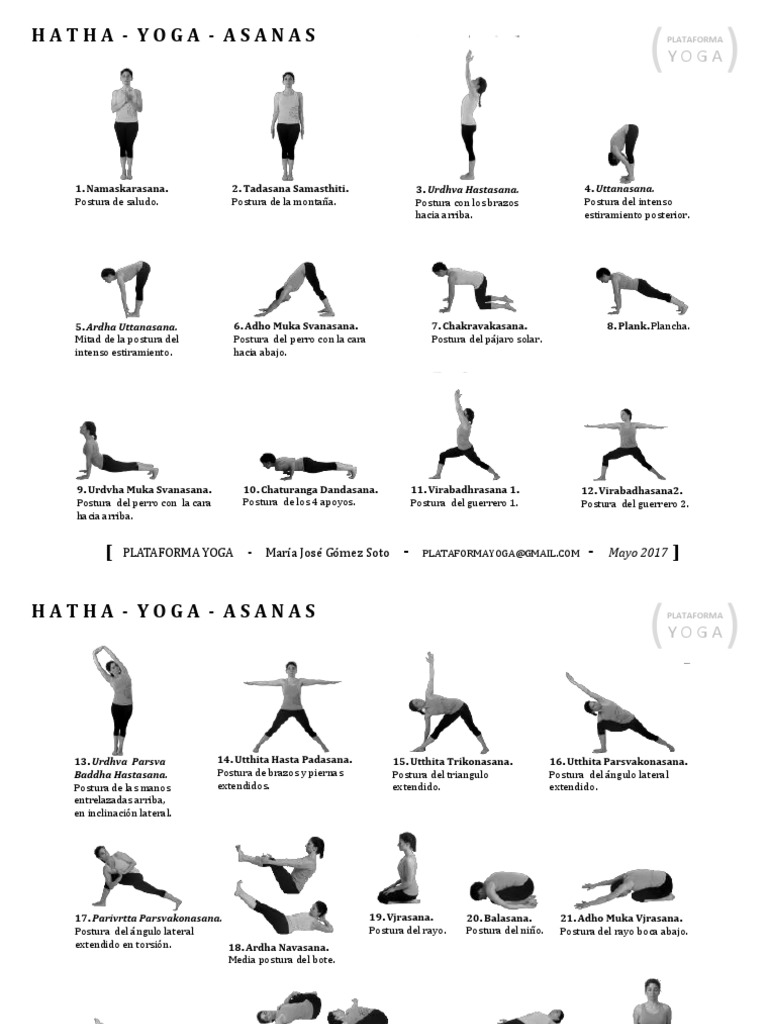 01 Hatha Yoga Asanas y Vinyasas M.J.gomez | Hatha Yoga | Oración hindú ...