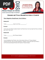 Criando Um Titulo Magnético Para o Cliente