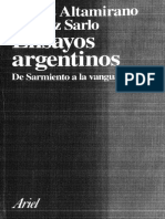 Altamirano, Carlos Sarlo, Beatriz - Ensayos Argentinos