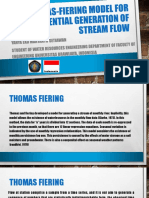 Thomas-Fiering Model For The Sequential Generation of Stream Flow