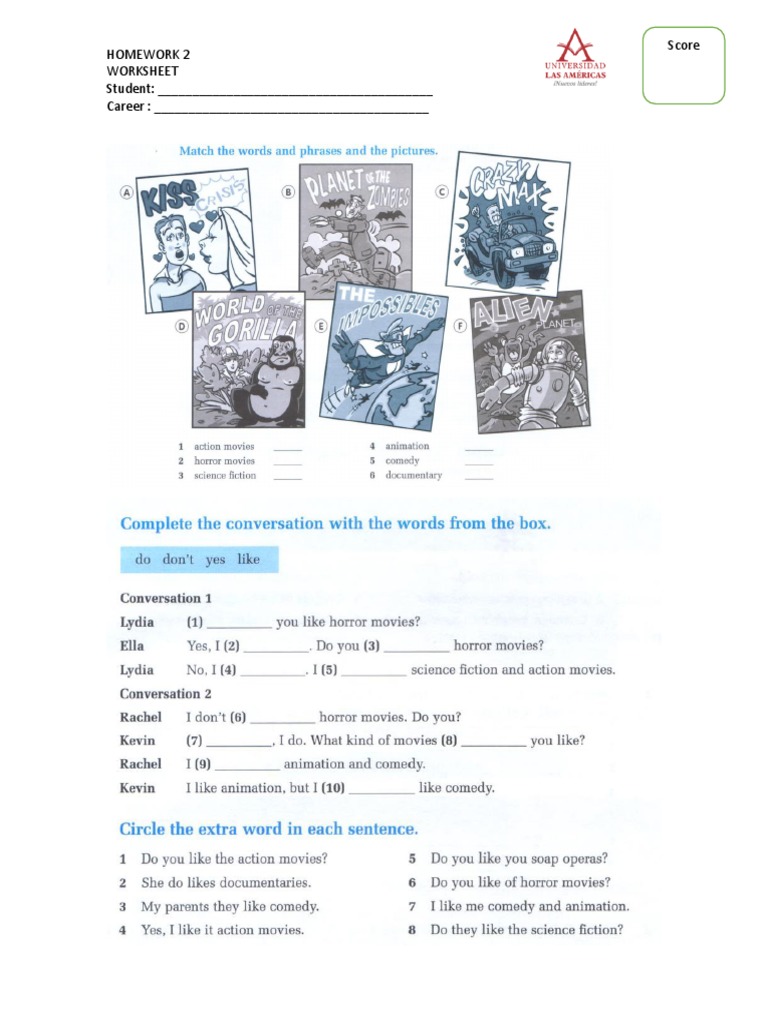 Homework 2 Worksheet Student: - Career: - Score | PDF | Career & Growth