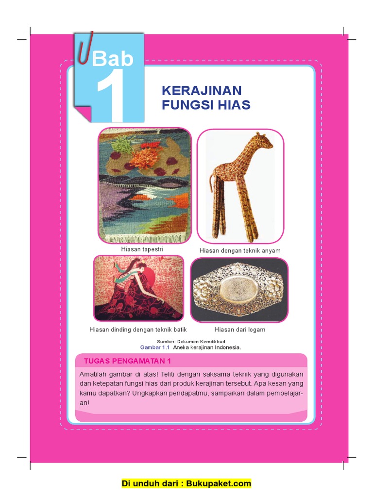 Bab 1 Kerajinan Fungsi Hias pdf Bab 1 Kerajinan Fungsi Hias pdf