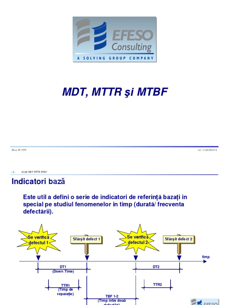 03.00 MDT MTTR MTBF | PDF