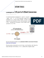 Example of 3-15 Psi To 4-20ma Conversion