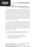 Article on Can Non-Muslims Be Shar'Ie Lawyer by Nadra Fatima Binti Mannan