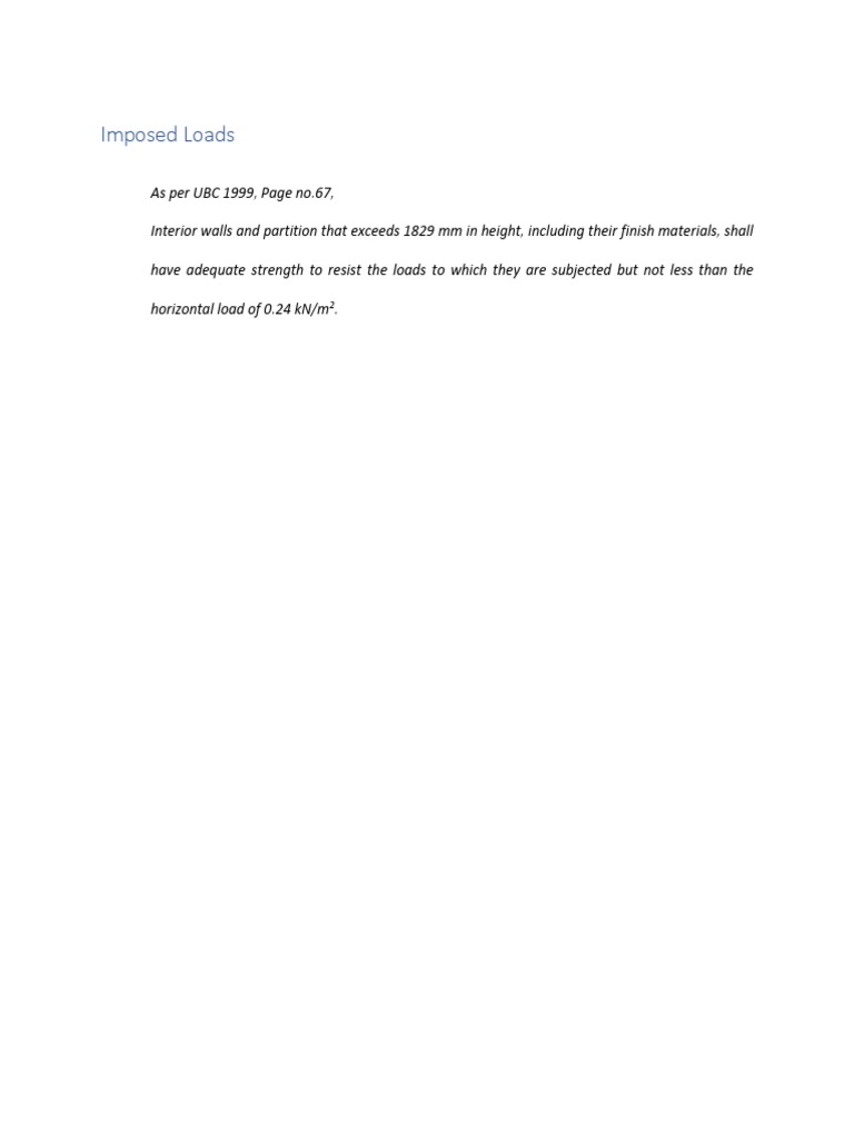 Imposed Load | PDF