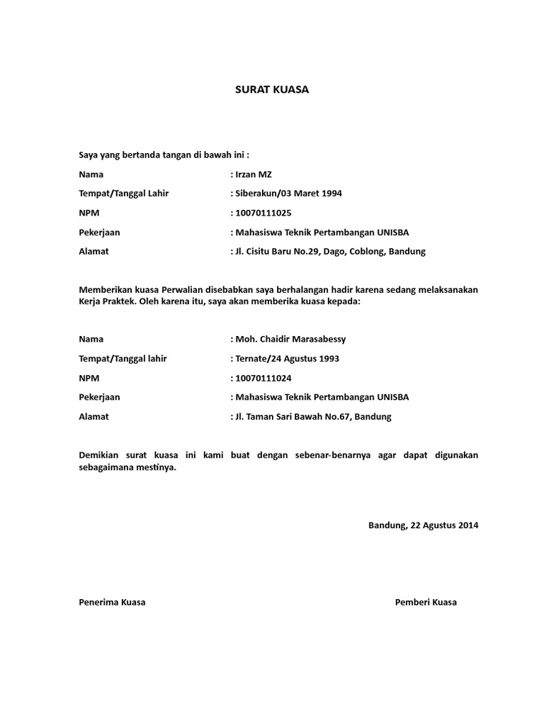Surat Kuasa