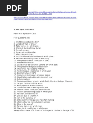 IB Test Paper 22