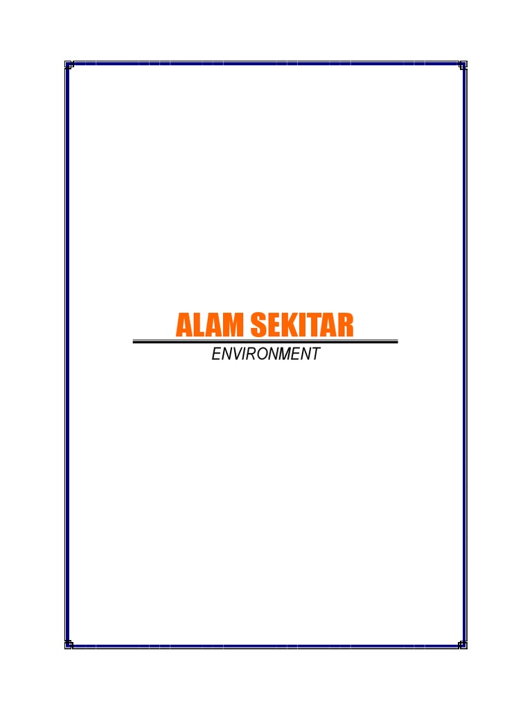 Statistik Pencemaran Alam Sekitar Pdf