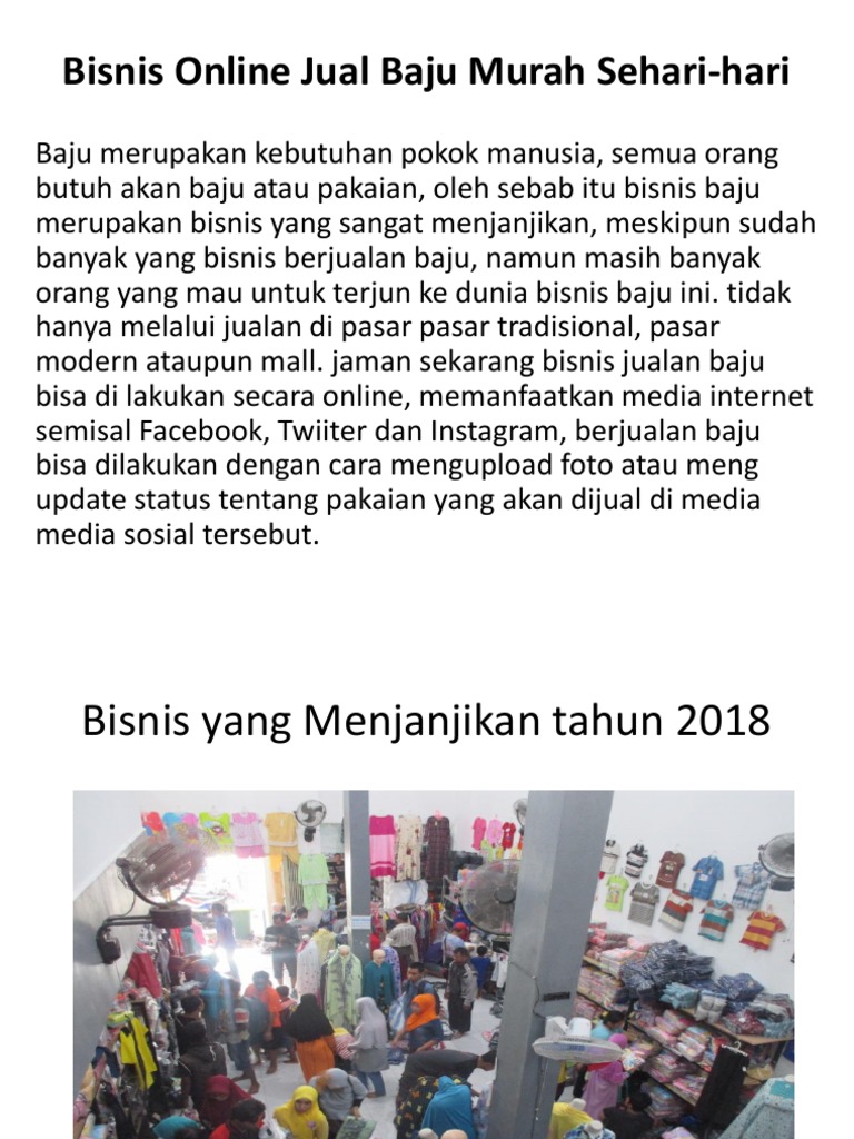 Bisnis Online  Jual  Baju  Murah  Sehari hari