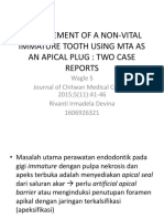 Management of a Non-Vital Immature Tooth Using Mta