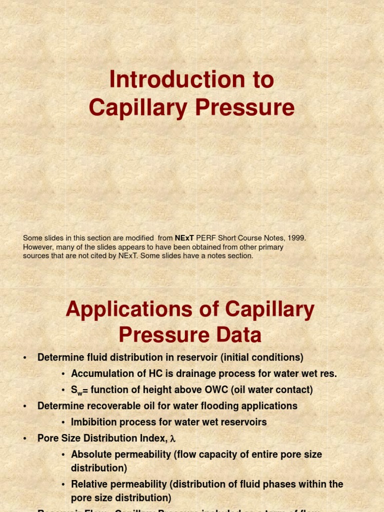 Capillary Pressure in Reservoirs Explained | PDF | Petroleum Reservoir ...