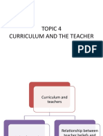 Topic 4 Curriculum and The Teacher