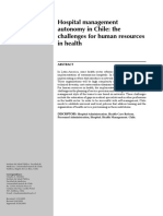 Hospital Management Autonomy in Chile: The Challenges For Human Resources in Health