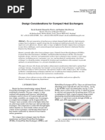 Design Considerations For Compact Heat Exchangers