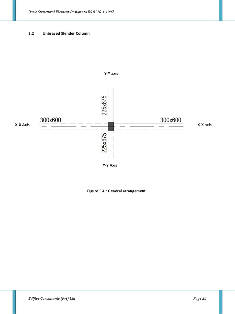 Unbraced Slender Column Design BS 8110 | PDF | Column | Bending