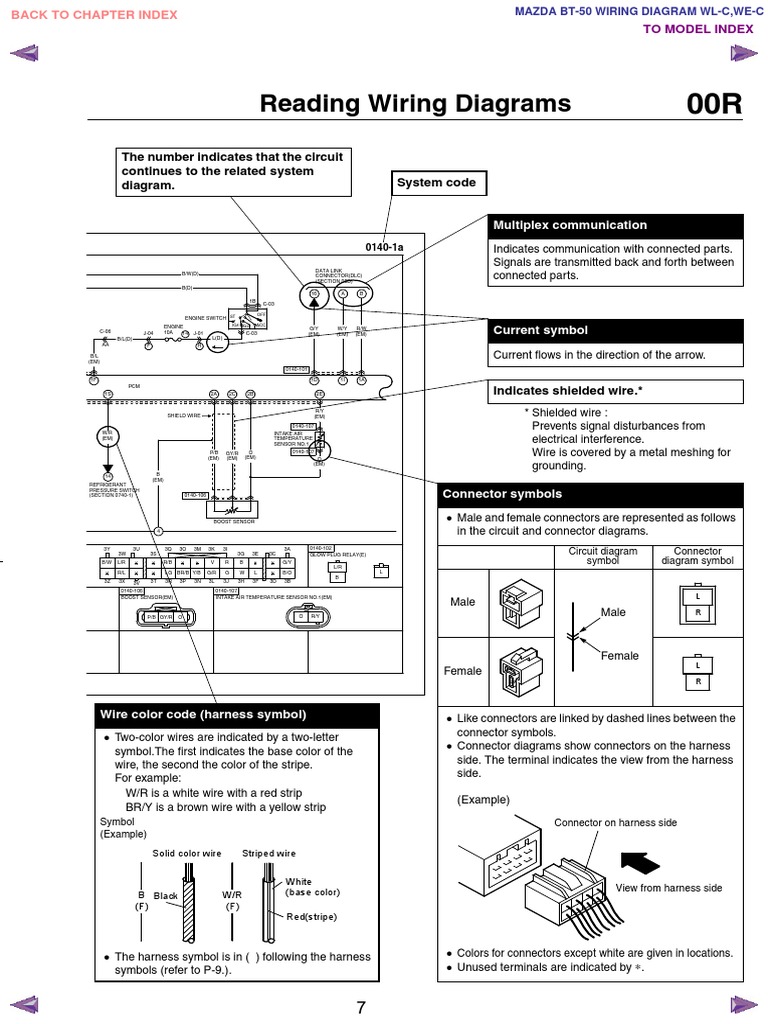 Mazda Bt50 Wl c & We c Wiring Diagram f198!30!05l7 Electrical Connector Electrical Equipment
