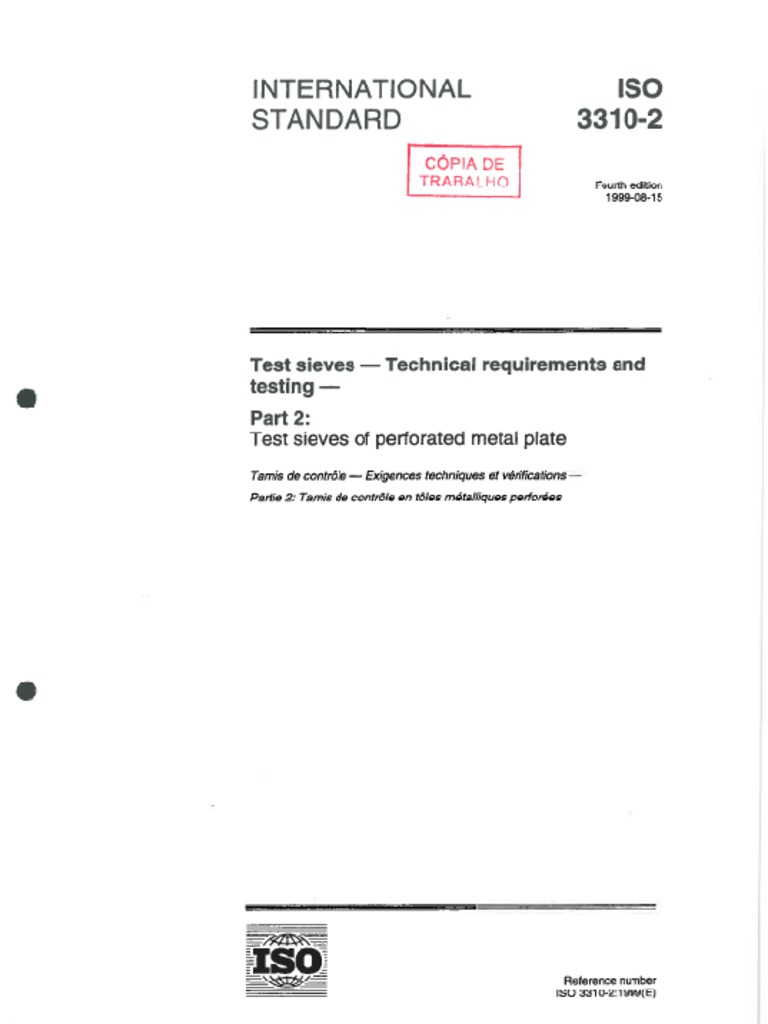 Iso 3310-2 | PDF