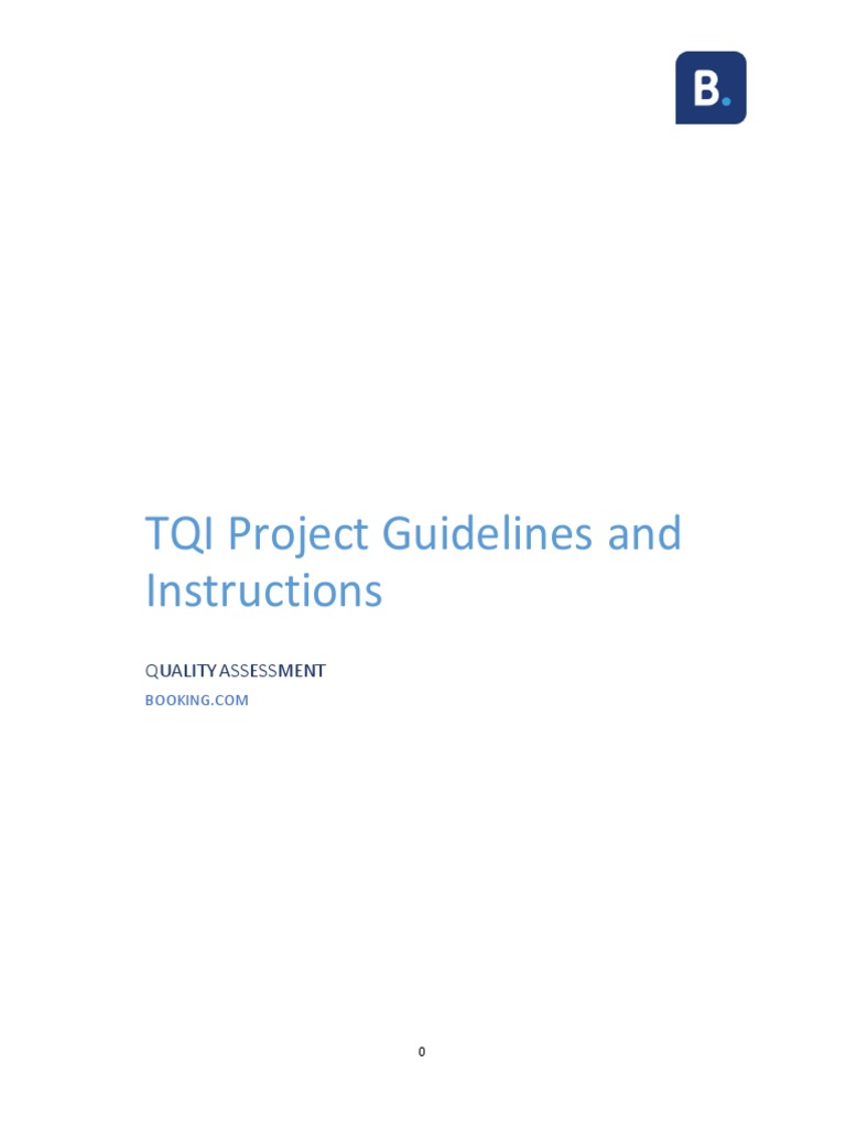 TQI Project Guidelines and Instructions: Quality Assessment | PDF ...