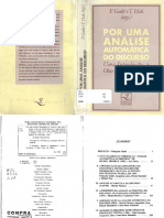 PECHEUX, Michel. Analise de Discurso Três Épocas. 1983. in GADET e HAK Por Uma Análise Automática Do Discurso. 1969. Ed Da Unicamp. 1997.