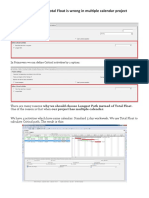 Critical Path by Total Float Is Wrong in Multiple Calendar Project