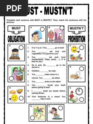 Exercise Must Mustn T