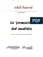 La Formacion Del Analista. Michel Sauval